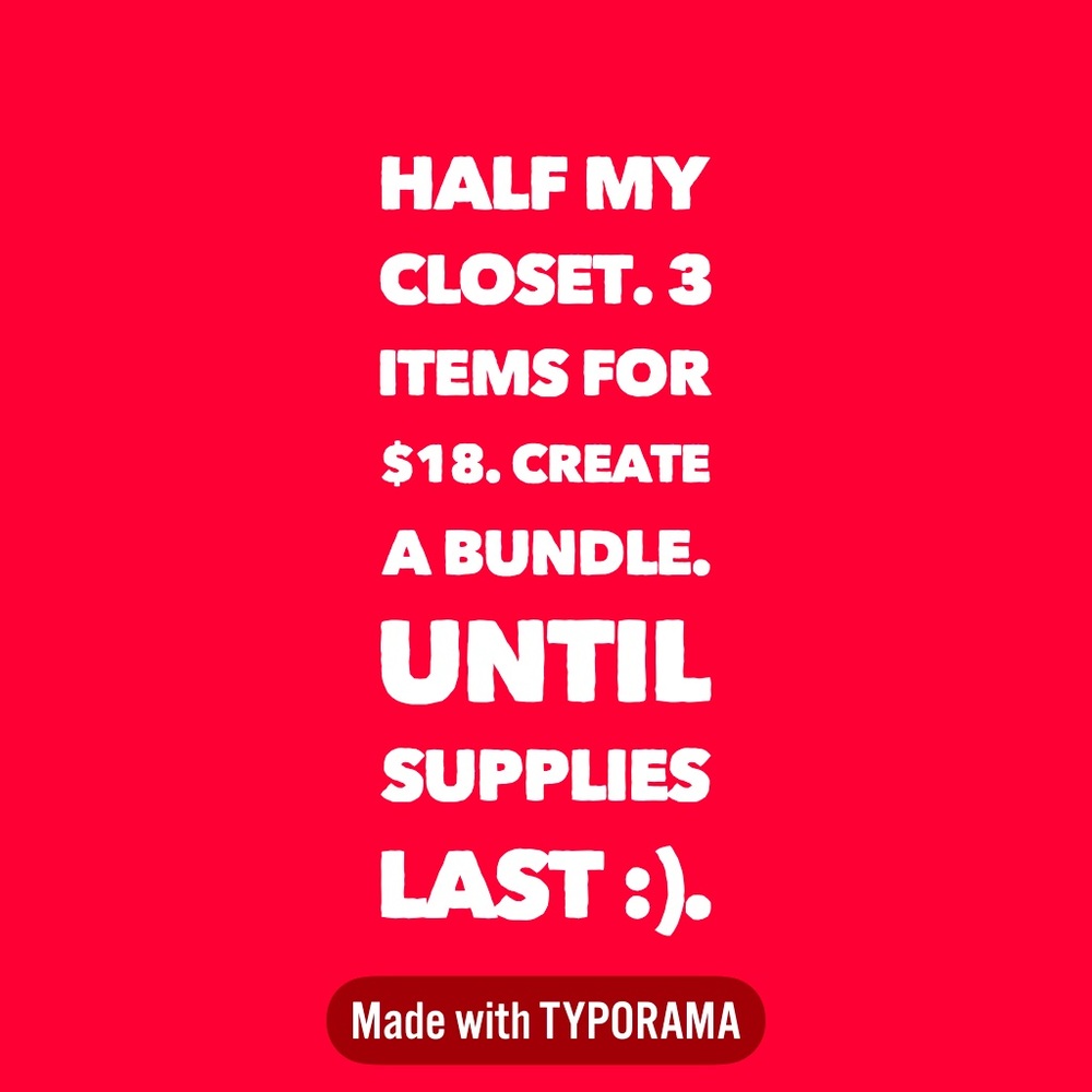 Look for 3 items for $18. Bundle :)